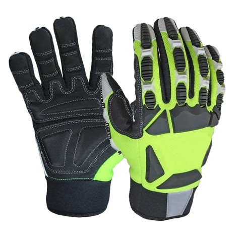 High visibility Oil and gas mechanic gloves non-slip working gloves with grip and durability