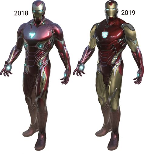 Download Iron Man Suit Evolution2018vs2019 | Wallpapers.com