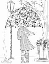 Prettiest Umbrella Girl Coloring Page  FaveCraftscom sketch template