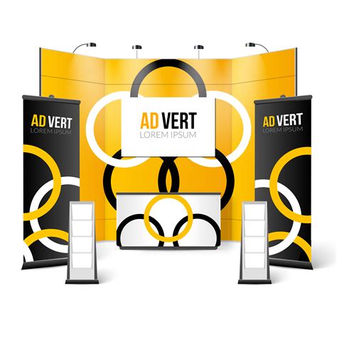 Exhibition Stand Black Yellow Design 478536 Vector Art at Vecteezy