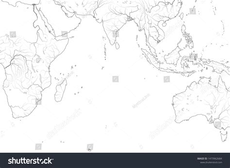 World Map of INDIAN OCEAN: Erythraean Sea, - Royalty Free Stock Vector ...