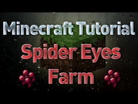 Minecraft Tutorial - Automatic Spider Eyes Farm (Modded) - YouTube