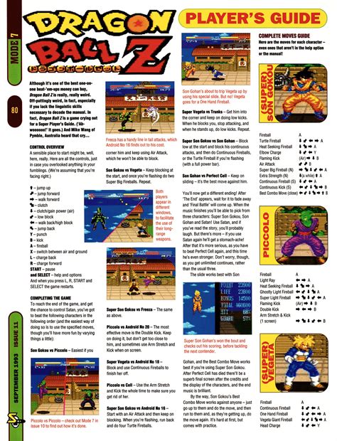 Super Nintendo cheats & tips + Dragon Ball Z: Super Butoden guide - from Super Play Issue 11 ...