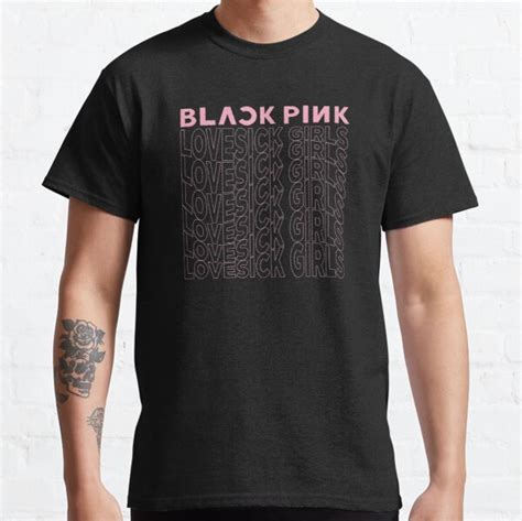 Blackpink T-Shirts - Blackpink Lovesick Girls typography lettering ...