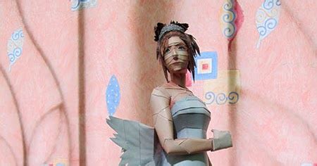 Final Fantasy X: Yuna Wedding Dress Paper Model | Paperized Crafts