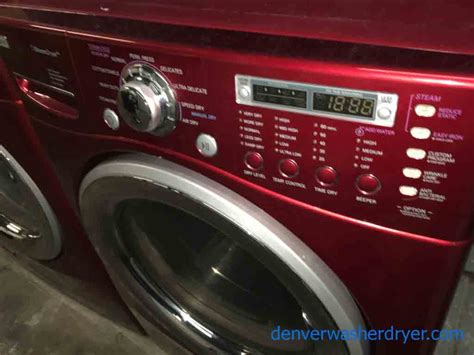 Large Images for Red LG Front Load Stackable Washer and Dryer Set, 220v ...