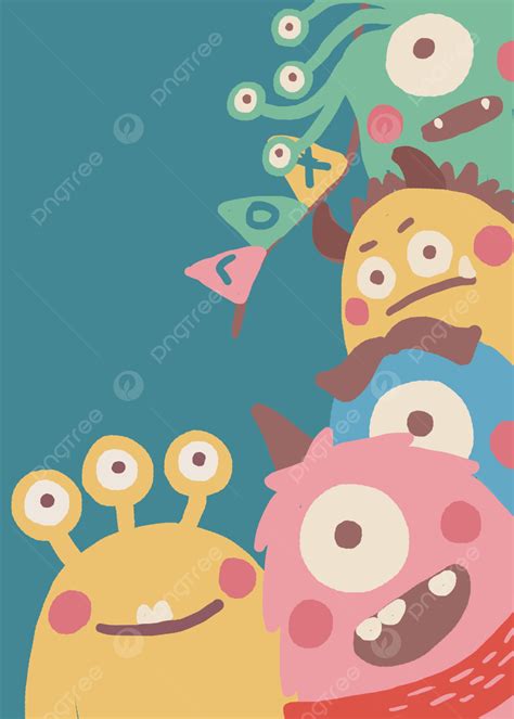 Cartoon Cute Monster Background Wallpaper Image For Free Download - Pngtree