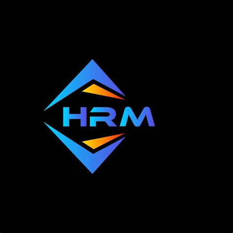 HRM abstract technology logo design on Black background. HRM creative initials letter logo ...