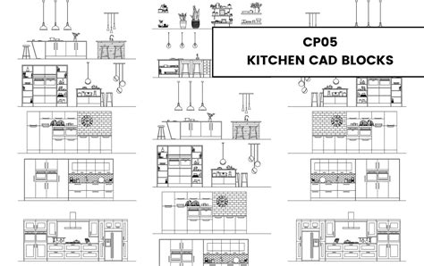 Contemporary Kitchen CAD Blocks