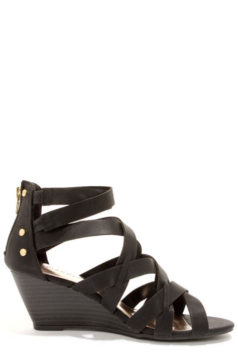 Madden Girl Hiighfiv - Black Wedges - Wedge Sandals - $39.00