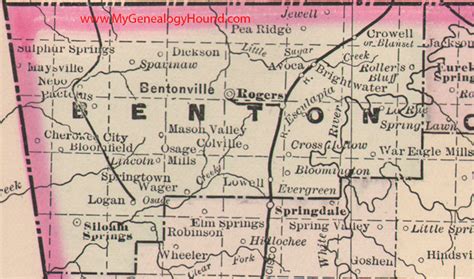 Map Of Benton County Arkansas - Hiking In Map