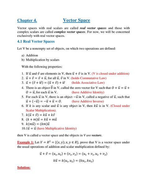 SOLUTION: Lecture 15 16 vector space linear algebra - Studypool