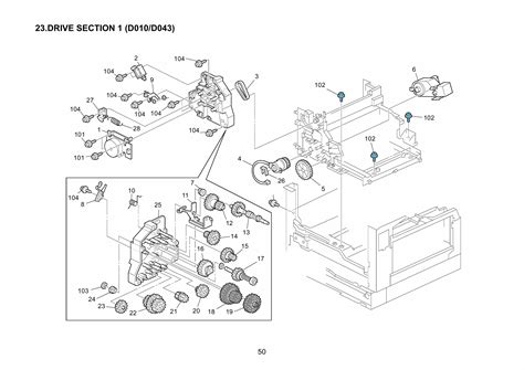 RICOH Aficio MP-2580 MP2500LN 2500 D010 D043 Parts Catalog