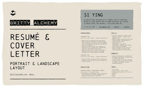 Architectural Designer Resume & Cover Letter Template | Figma