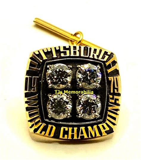 1979 PITTSBURGH STEELERS SUPER BOWL XIV CHAMPIONSHIP RING TOP TIE CLASP ...