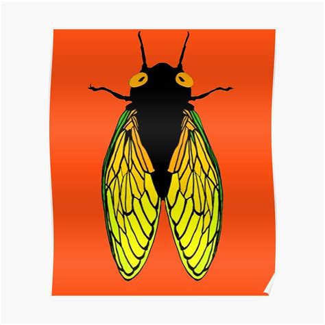 "Cicada Cicadas Invasion Swarm 2021 Summer Bugs Insects" Poster for ...