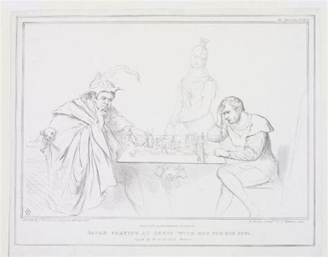 Satan Playing at Chess with Man for his Soul. Mr. O'Connell and Lord ...