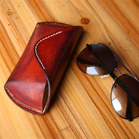 Handmade Mens Cool Leather Glasses Case Glasses Box Glasses Holder Eye ...