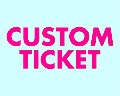 Custom Bespoke Ticket Design Printable Ticket Gift - Etsy