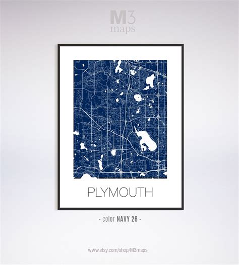 Plymouth Minnesota Plymouth MN map Plymouth map Plymouth | Etsy