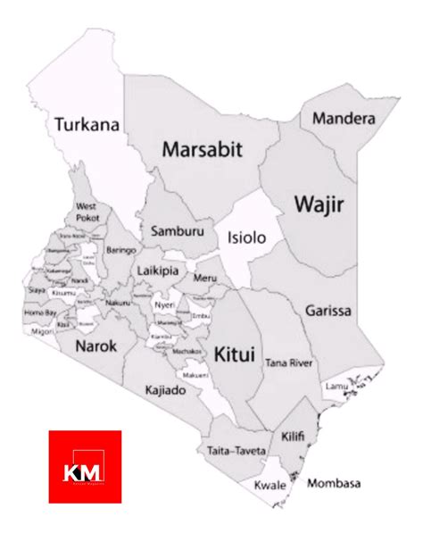 List Of All 47 Counties In Kenya, Counties Map and Their Headquarters ...