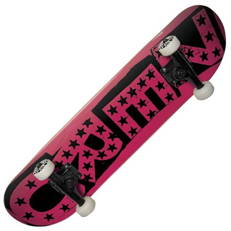 Zero Skateboards Punk Stars Black/Pink Complete Skateboard 8.125" - SKATEBOARDS from Native ...