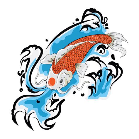 Premium Vector | Carp fish tattoo vintage style