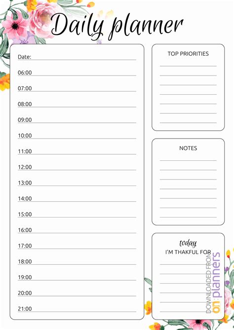 Take Printable Daily Planner Sheets | Calendar Printables Free Blank