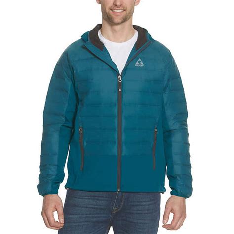 Gerry Men's Hybrid Lightweight Down Jacket, Blue/Teal, Medium - Walmart.com