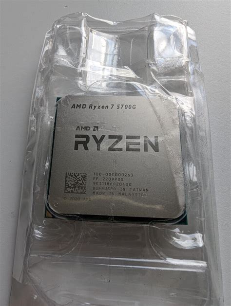 AMD Ryzen 7 5700G Processor (4.6 GHz, 8 Cores, Socket AM4) Box ...