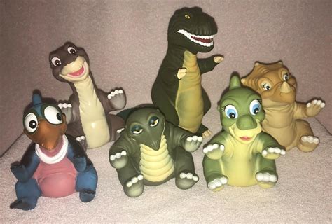 The Land Before Time COMPLETE SET OF 6 Puppets PIZZA HUT 1988 ...