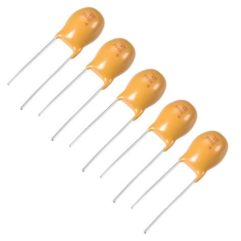 100uF Tantalum Capacitor 25V 2 Pin Yellow Radial Dipped Tantalum Bead Capacitors 5pcs - Walmart ...