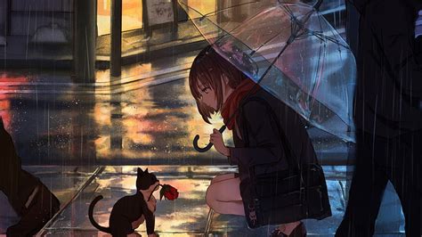 Anime Rain, HD wallpaper | Peakpx