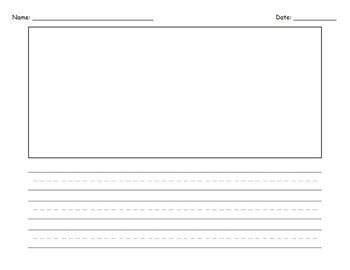 Landscape Writing Paper (with middle dotted line) | TpT