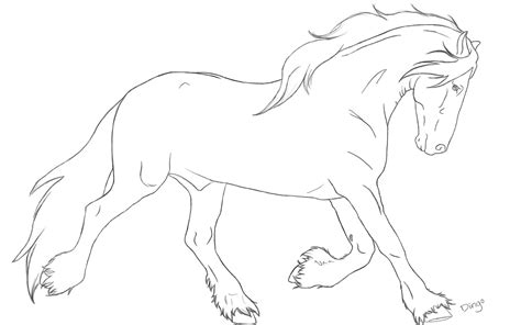 Friesian Horse Drawing at GetDrawings | Free download