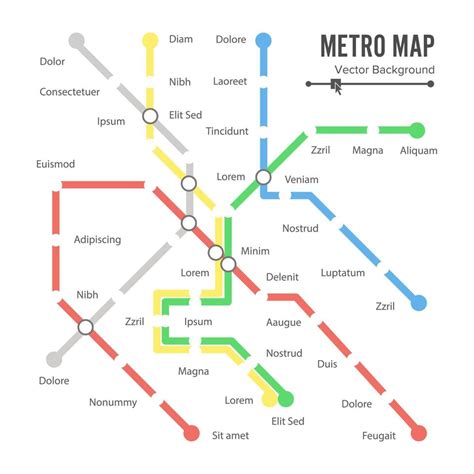 Metro Map Vector. 17351425 Vector Art at Vecteezy