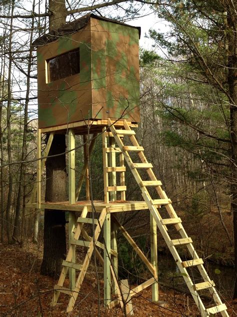 I built this deer stand in summer 2013 with the assistance of my ...