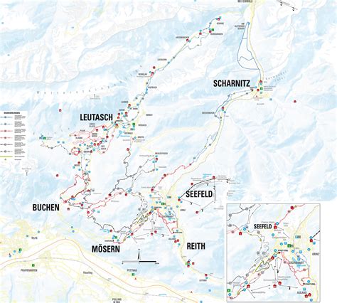 Cross-Country Skiing Trail Map Region Seefeld • Nordic Trail Map