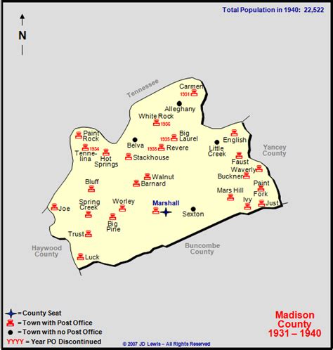 Madison County, NC - 1931 to 1940