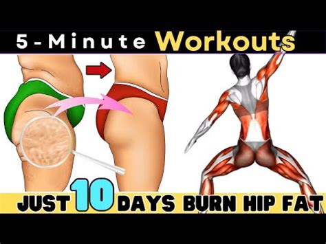 HIP FAT | EASY 5 MINUTE WORKOUT TO LOSE HIP FAT AT HOME - YouTube