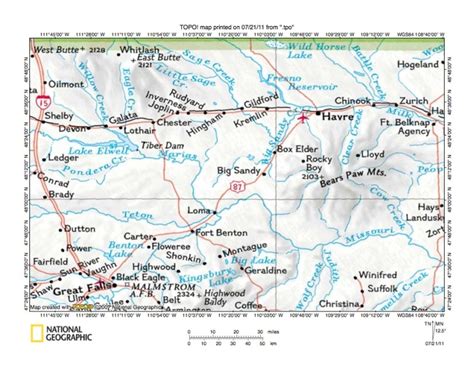 Marias River-Big Sandy Creek drainage divide area landform origins ...