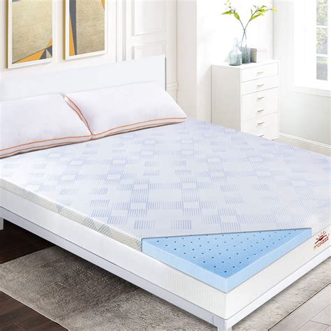 Maxzzz Memory Foam Mattress Topper, Queen 2inch Gel Mattress Topper Gel ...