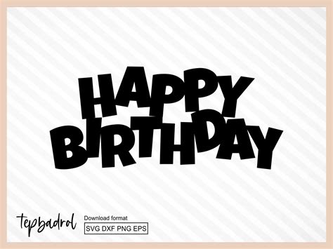 Cake Topper svg Happy Birthday svg dxf Girl's birthday SVG Birthday Cake Topper SVG - svg eps ...