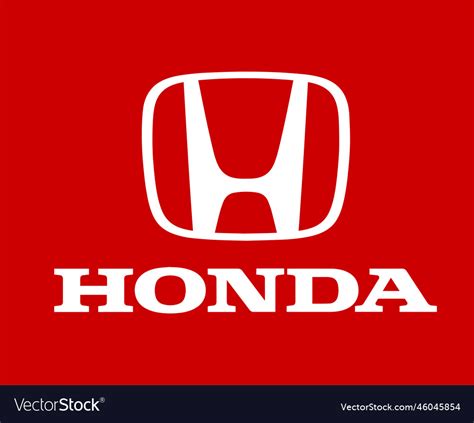 Honda brand logo car symbol with name Royalty Free Vector