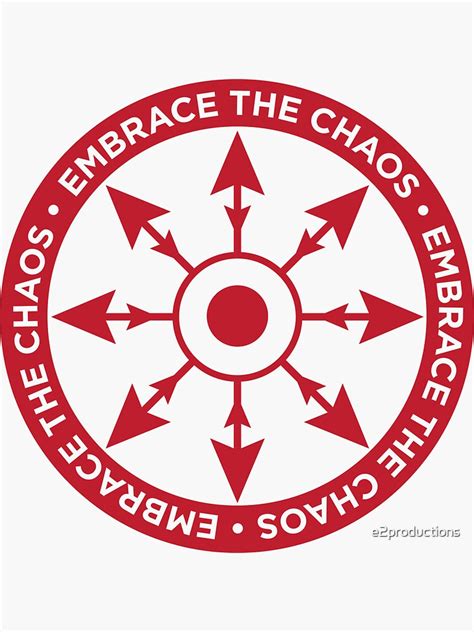 "Embrace The Chaos" Sticker for Sale by e2productions | Redbubble