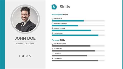 Personal Cv Powerpoint Template Free Download 50 Free Powerpoi...