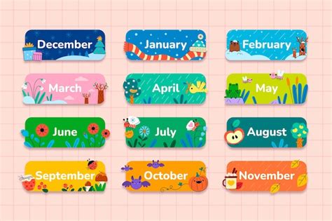 Calendar Headings Clipart Names Of Months - Clip Art Library - Clip Art Library