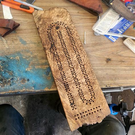 My first good cribbage board : r/woodworking