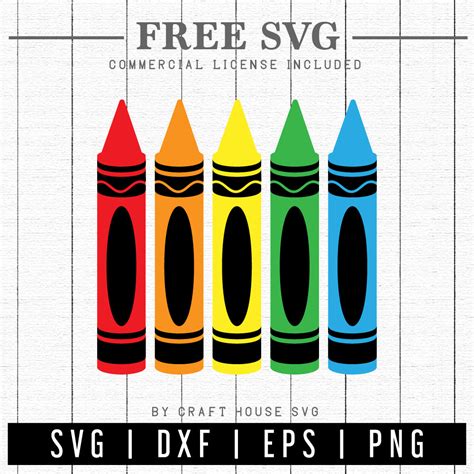 FREE Crayons SVG - Craft House SVG