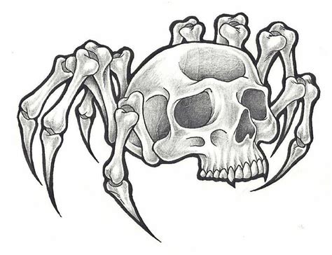 Skull Spider by BlvqWulph | Skull art tattoo, Skulls drawing, Skull art